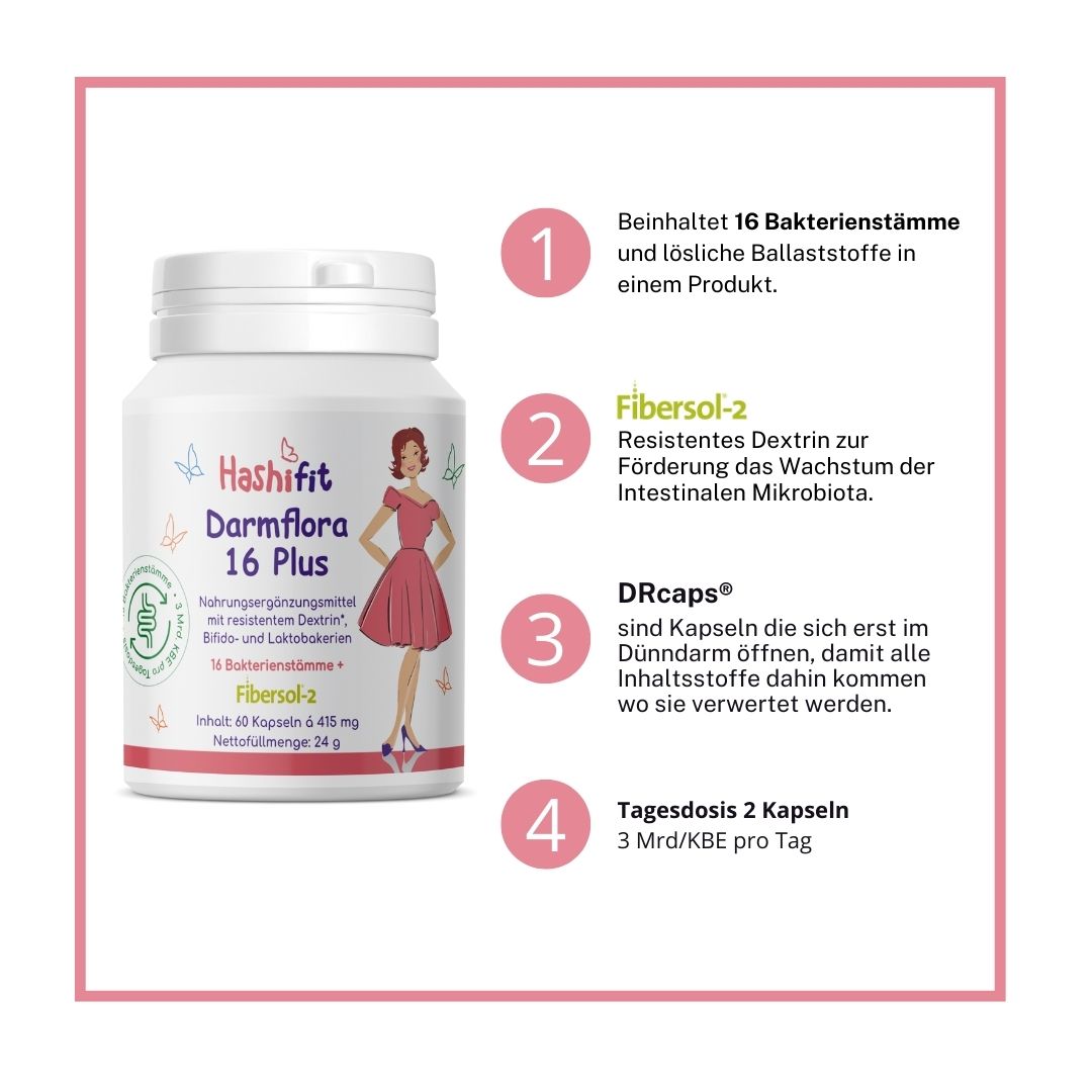 Darmflora 16 Plus mit Bifido- u. Lactobakterien, resistentem Dextrin image 1