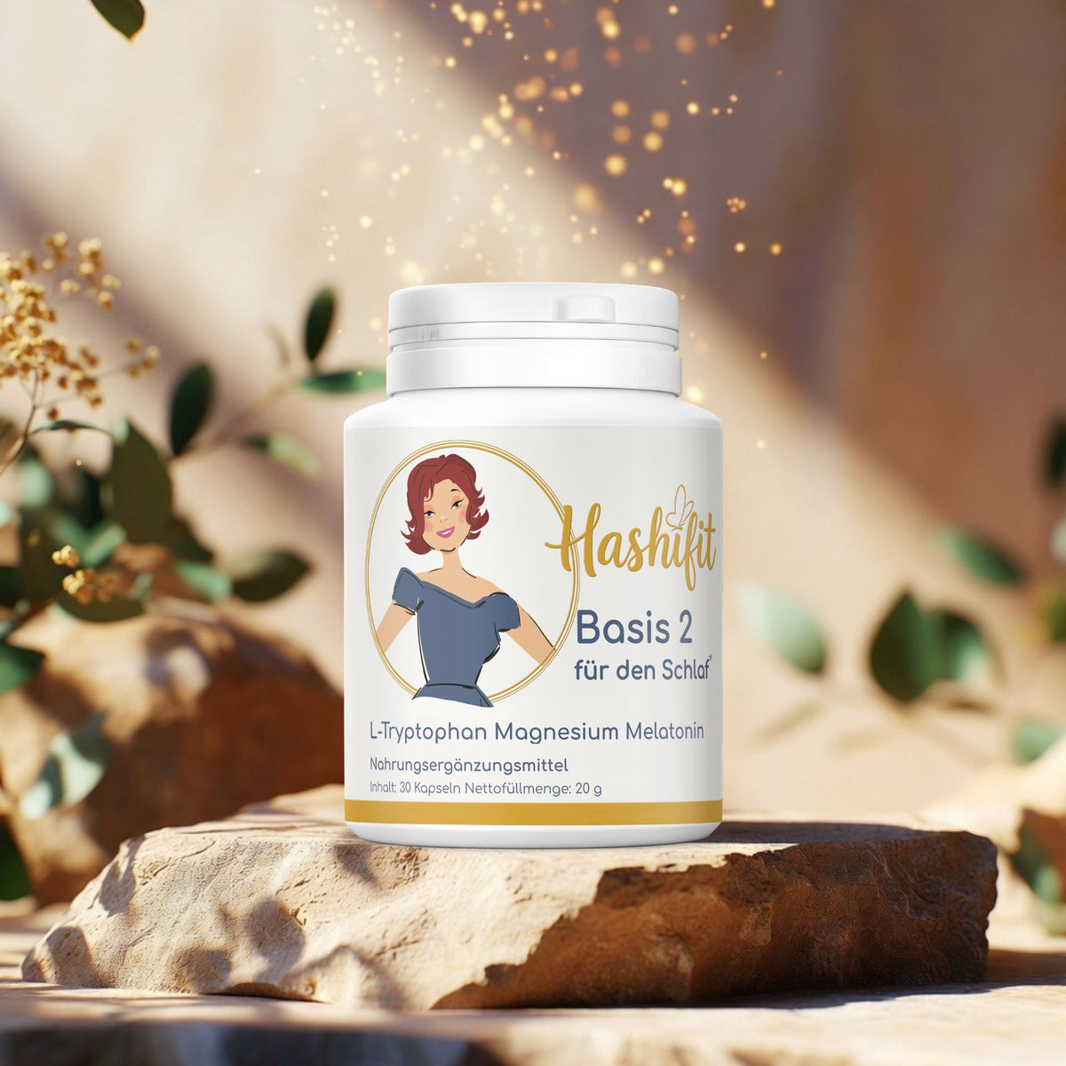 Geöffnete Dose Hashifit Basis 2 mit Kapseln