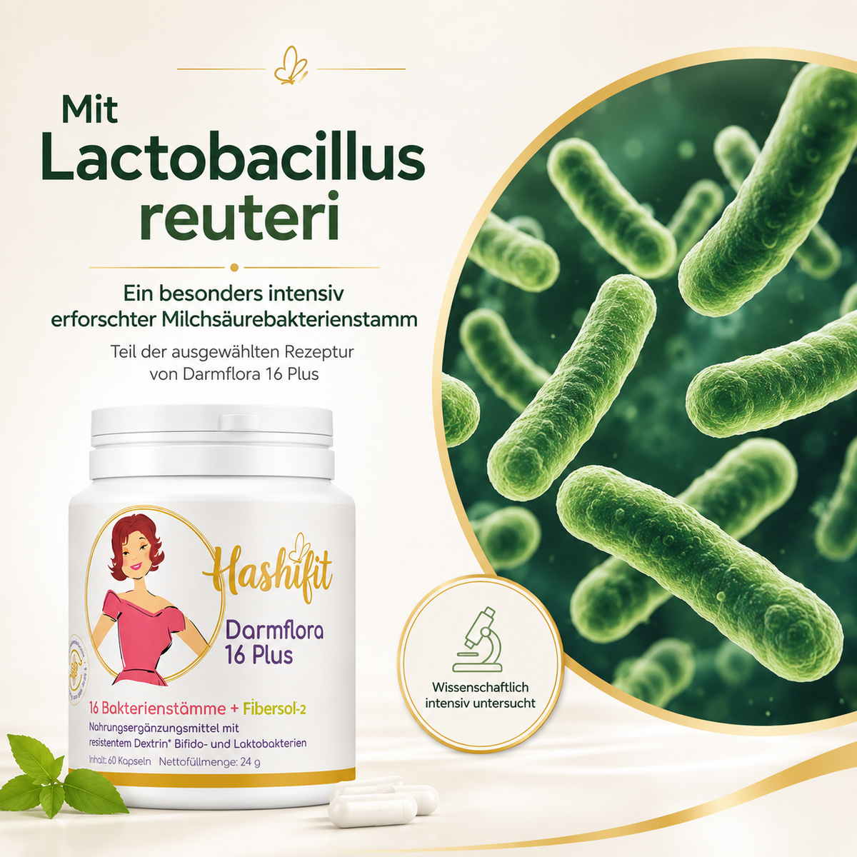 Hashifit Darmflora 16 Plus mit Lactobacillus reuteri
