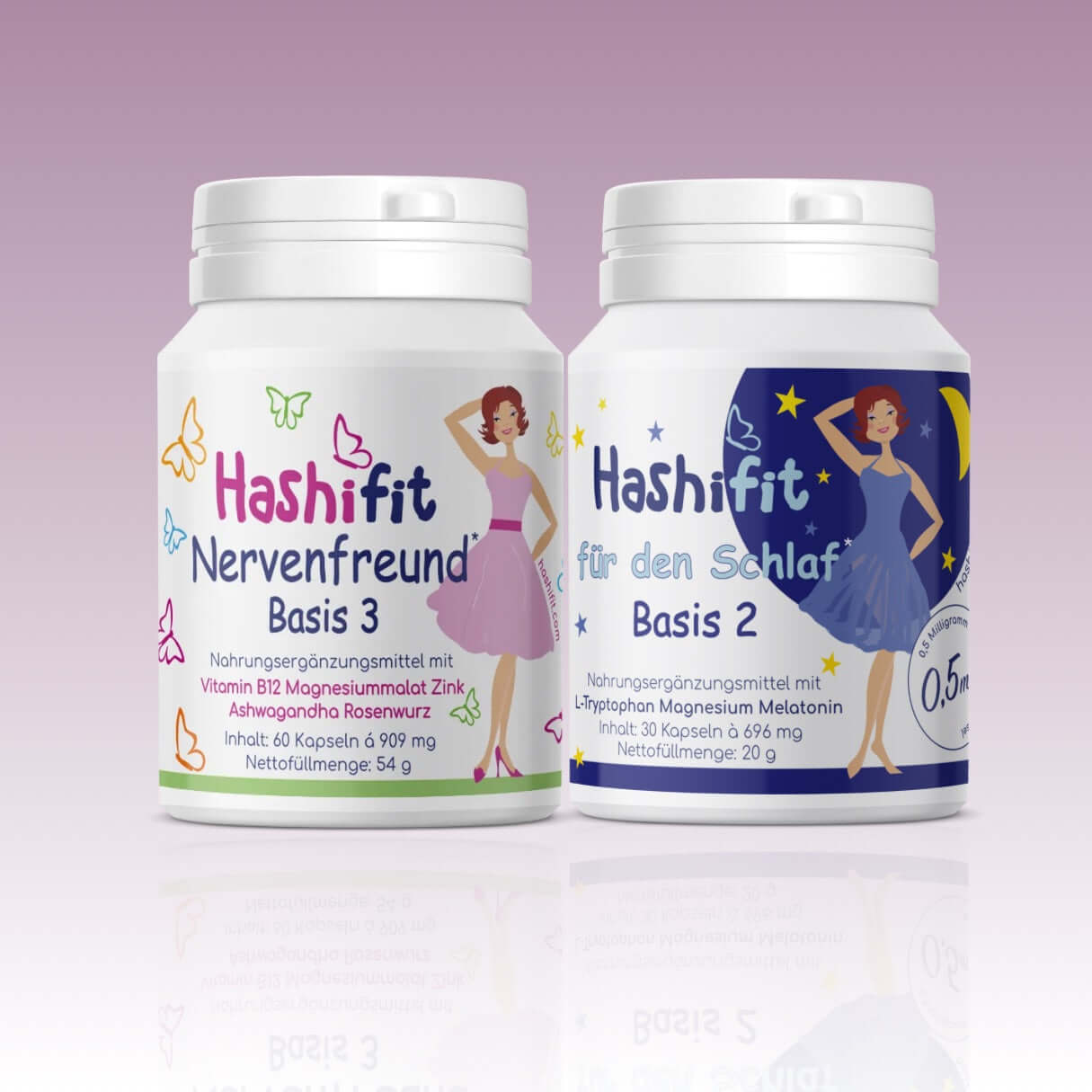 Hashifit Set Basis 3 & Basis 2 – Kombination für starke Nerven, Ruhe und erholsamen Schlaf bei Hashimoto