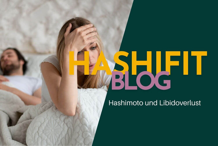 Hashimoto und Libidoverlust frau im bett mit mann und idt gestresst