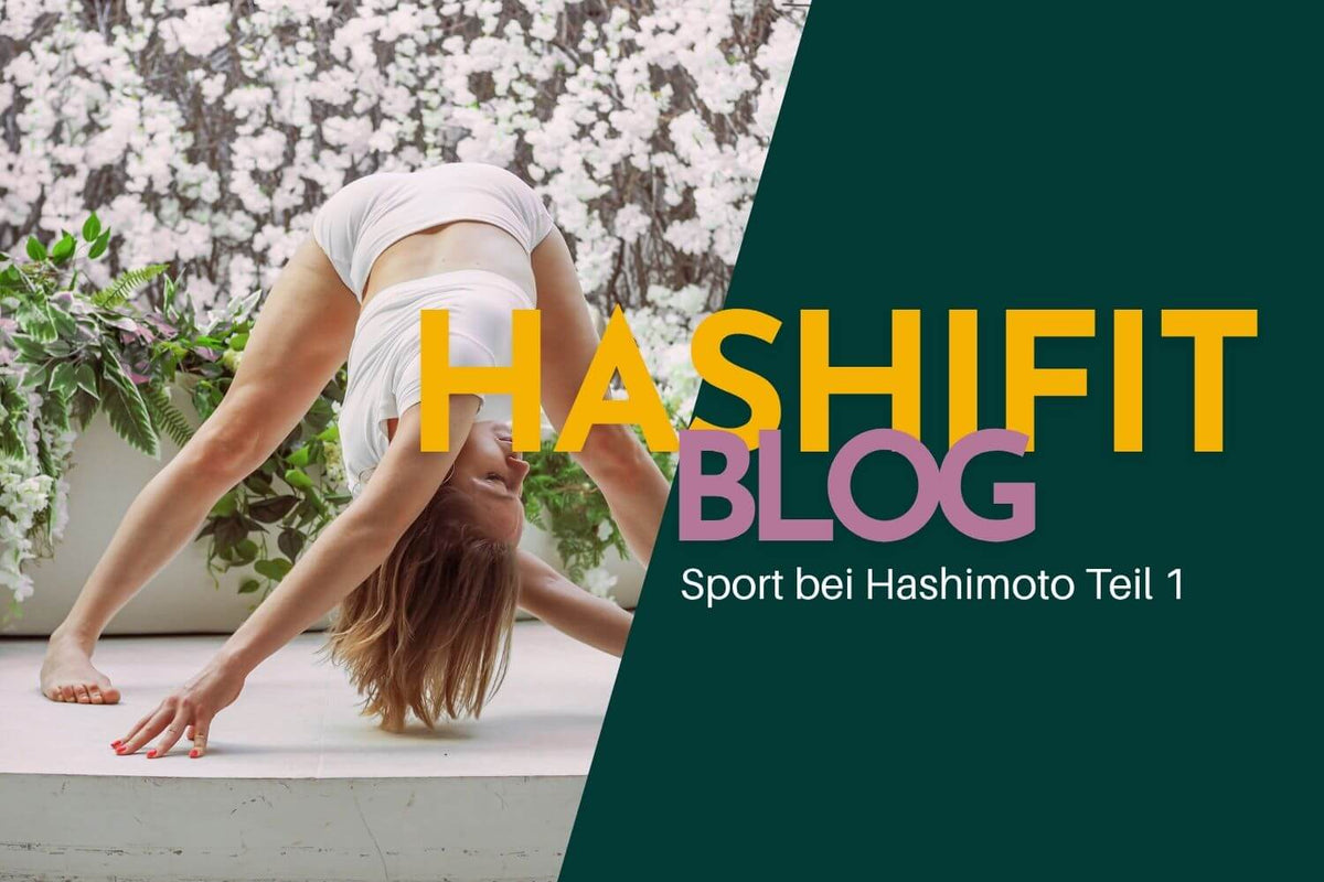 Sport bei Hashimoto frau die eine yoga bewegung macht