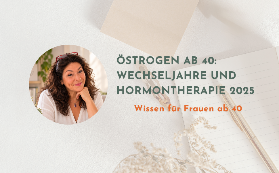 „Website-Banner mit Porträt von Parri Mortazavi und der Überschrift ‚Wissen für Frauen ab 40‘.“