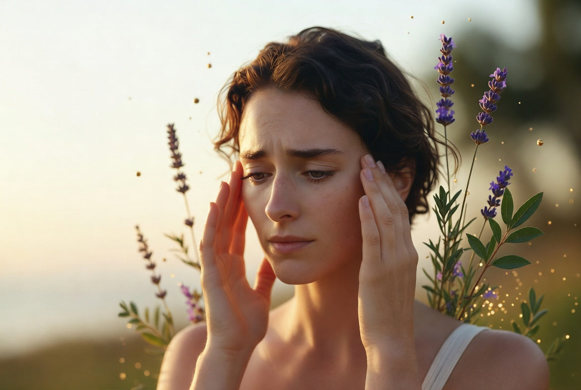 Stress bei Hashimoto – Darstellung von Nervensystem, innerer Anspannung und mentaler Belastung