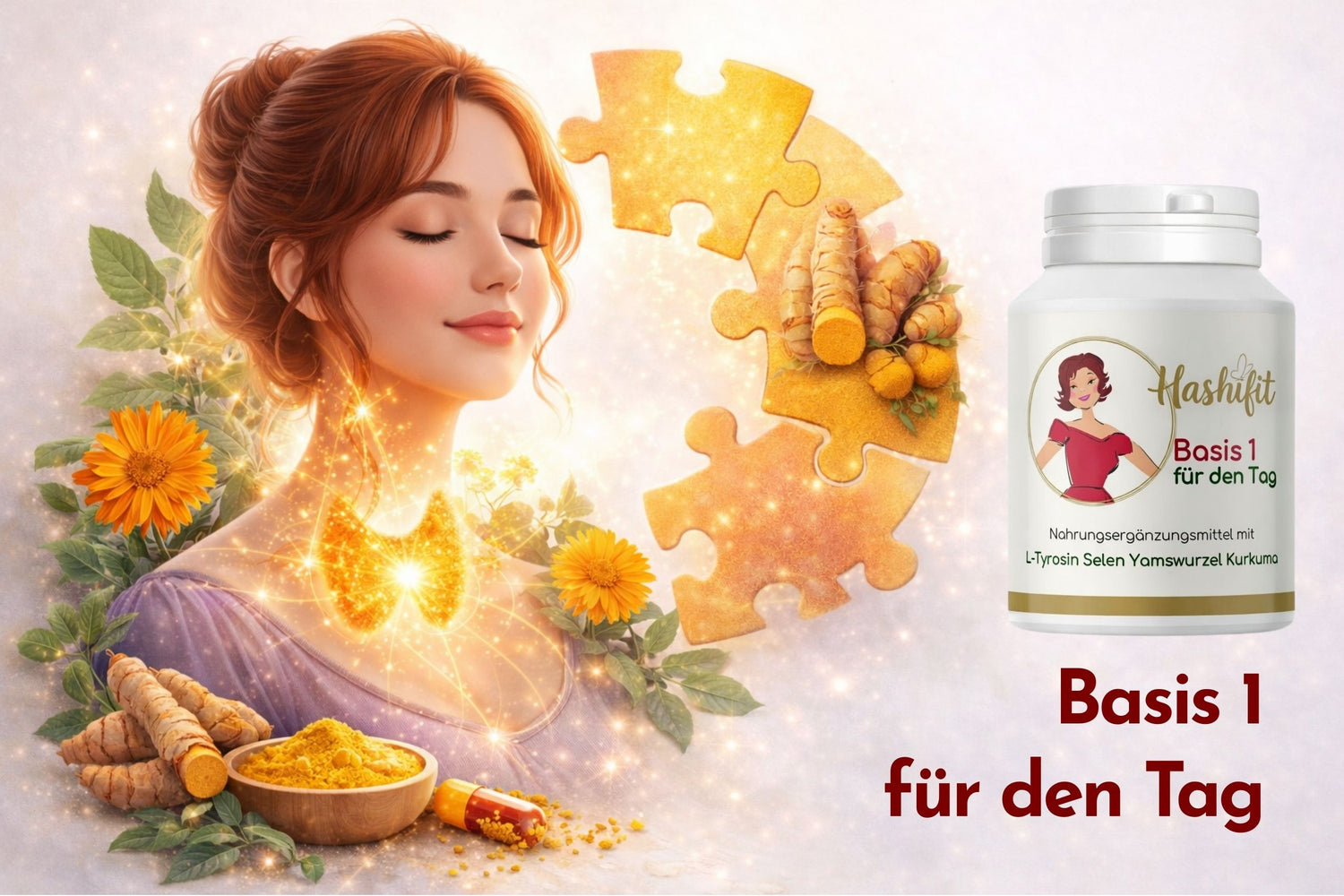 Hashifit Basis 1 – tägliche Vitalstoffversorgung für Schilddrüse und Energie