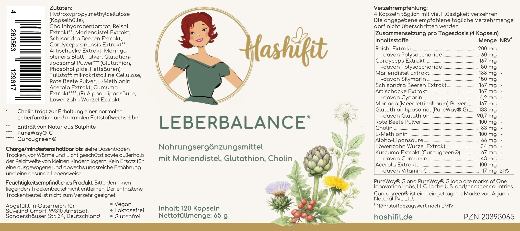 Hashifit Leberbalance – Pflanzenstoffe und Mikronährstoffe für Stoffwechsel und Leberfunktion