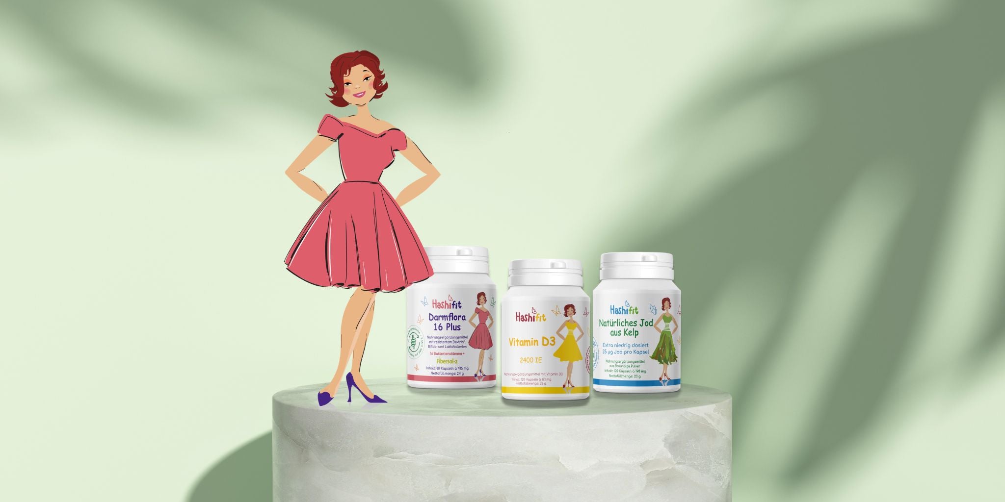 hashifit markenfrau mit ergänzung darm vitamind3 Jod aus kelp 25