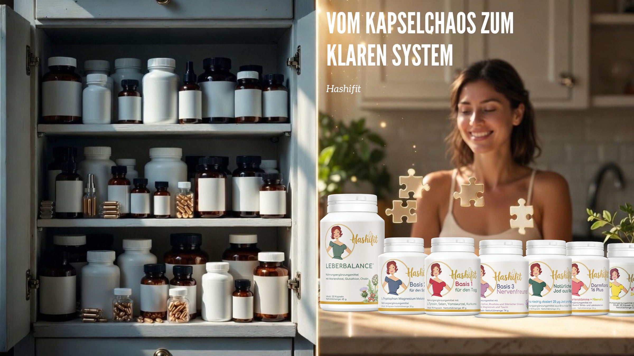 Vom Kapselchaos zum Hashifit System mit sieben abgestimmten Nahrungsergänzungen