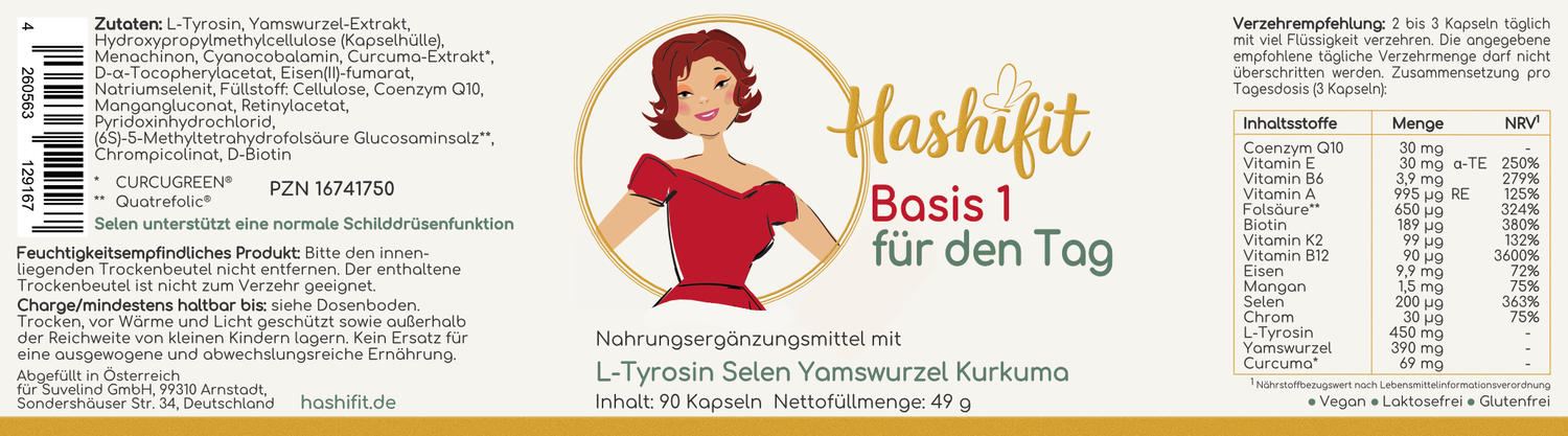 Hashifit Basis 1 | Schilddrüse, Energie &amp; Selen