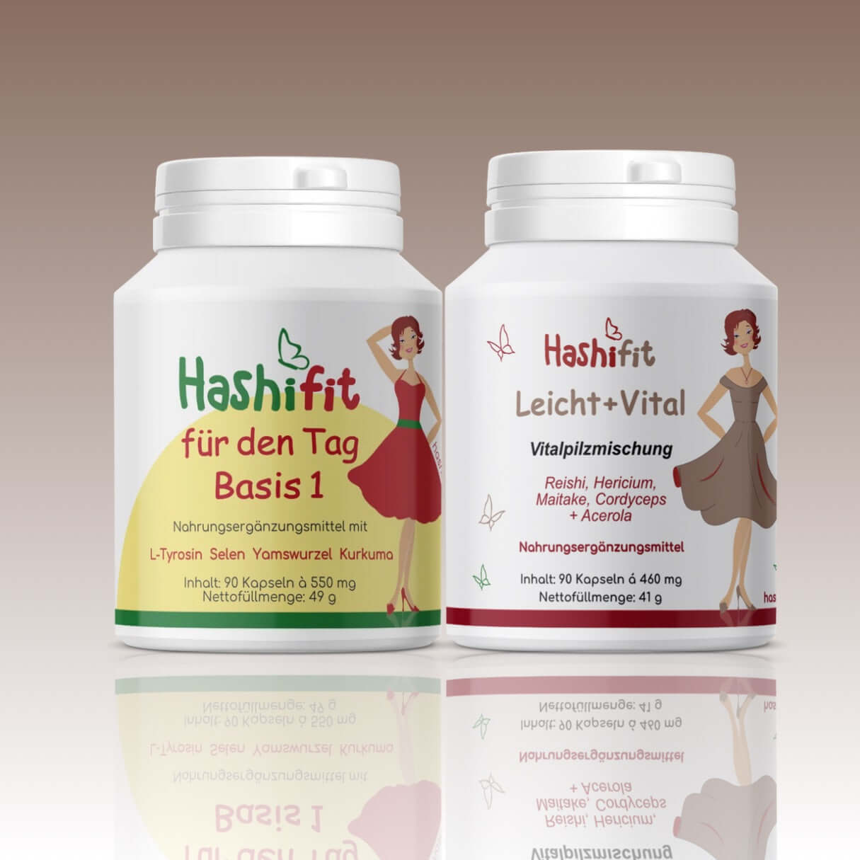 Hashifit Bundle Basis 1 und Leicht + Vital – natürliche Unterstützung von Energie, Stoffwechsel und T3-Aktivierung bei Hashimoto