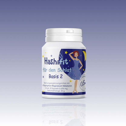 Hashifit Basis 2 – Schlaf-Formel mit Melatonin, Magnesium und Zink für abendliche Entspannung und innere Ruhe bei Hashimoto