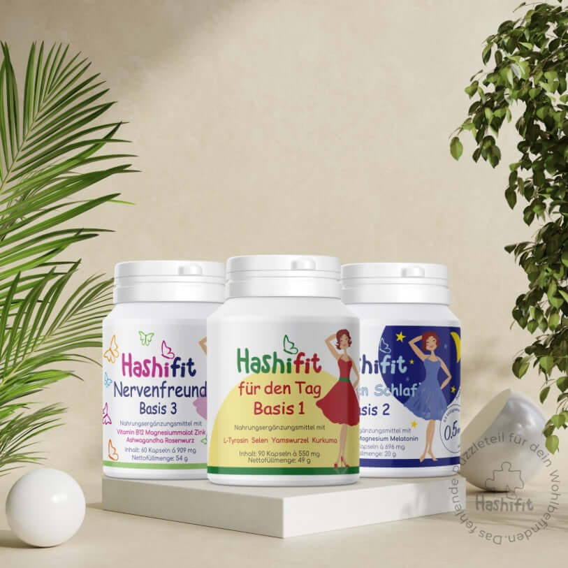 Hashifit Grundversorgungspaket – Basis 1, Basis 2 und Basis 3 als abgestimmte Vitalstoffgrundlage bei Hashimoto