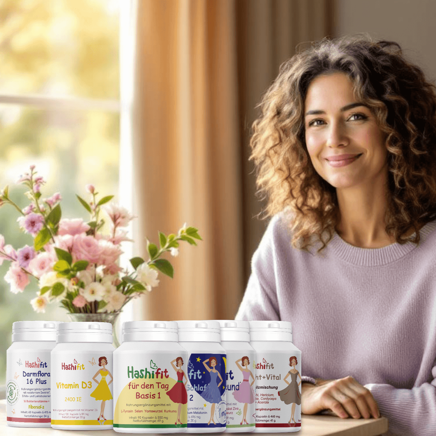 Frau in den Wechseljahren mit Hashifit – natürliche Unterstützung für Hormone, Energie und Stimmung