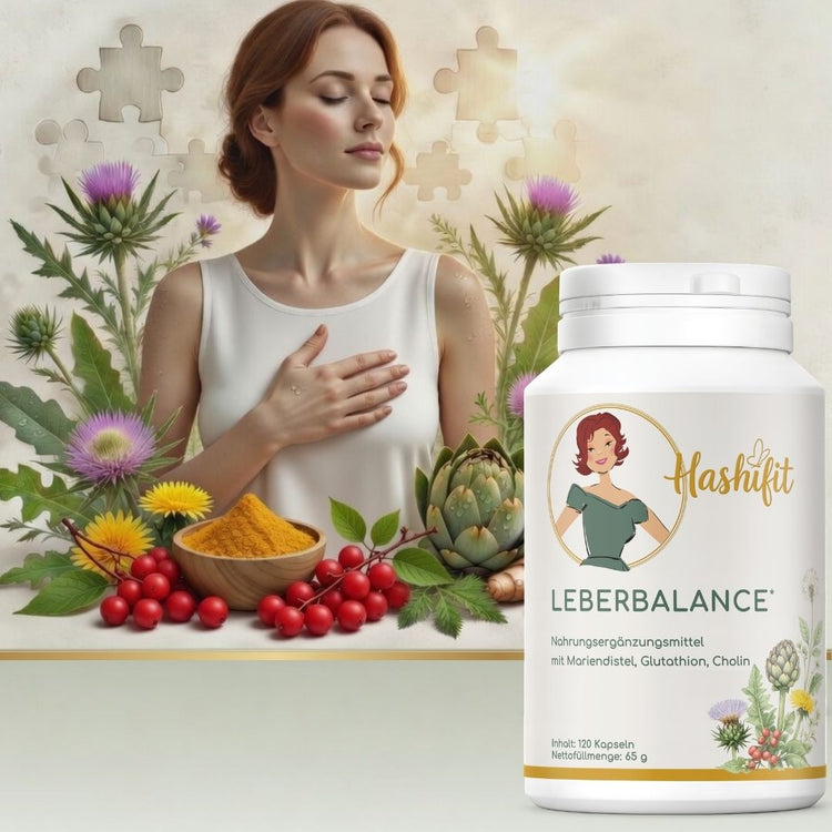 Hashifit Leberbalance mit Mariendistel, Curcuma und Cholin – Unterstützung von Stoffwechsel und Leberfunktion bei Hashimoto