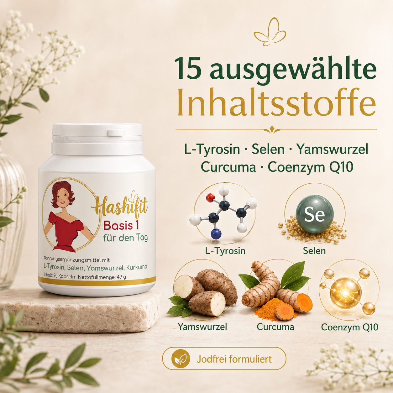 Hashifit Basis 1 | Schilddrüse, Energie &amp; Selen