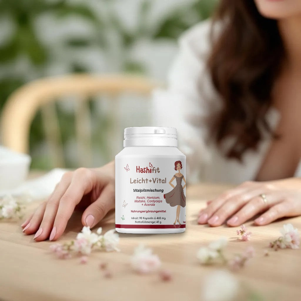 Hashifit Leicht &amp; Vital mit Cordyceps und Vitalpilzen für Stoffwechsel und Energie bei Hashimoto