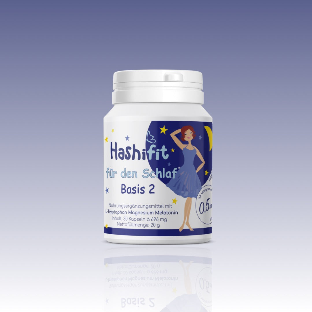 Hashifit Basis 2 Nahrungsergänzung für erholsamen Schlaf mit Melatonin, Magnesium und Zink